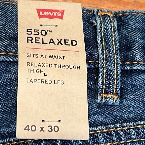 Levi’s 550 Relaxed Fit Jeans NEW! 40 x 30 Dark Wash - Picture 4 of 12